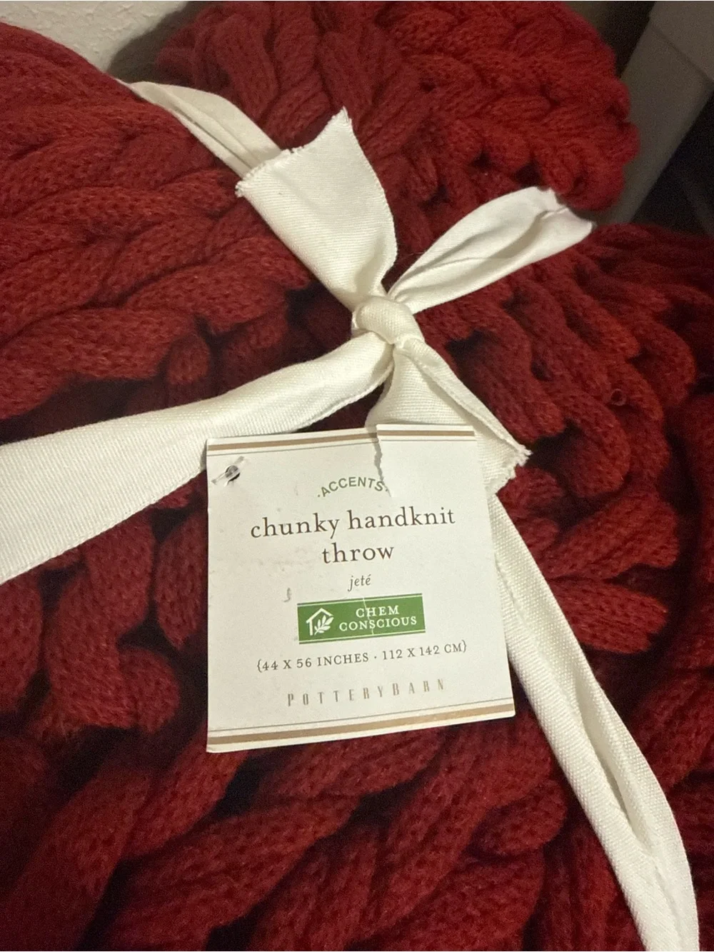 Pottery Barn Chunky Knit Throw